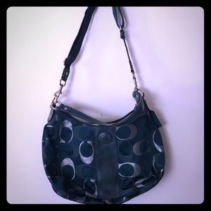 Teal & Silver Coach Purse